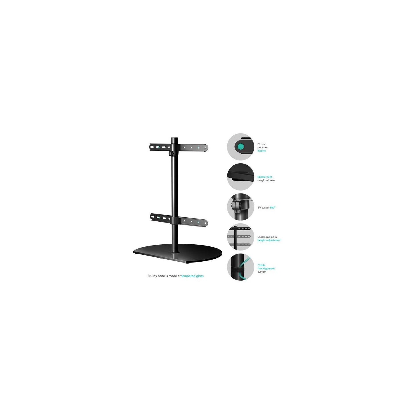 Onkron TV SET ACC DESKTOP STAND/32-65" BLACK PT2-B ONKRON