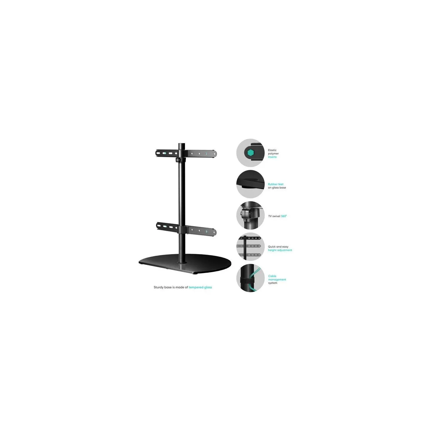 Onkron TV SET ACC DESKTOP STAND/32-65" BLACK PT2-B ONKRON