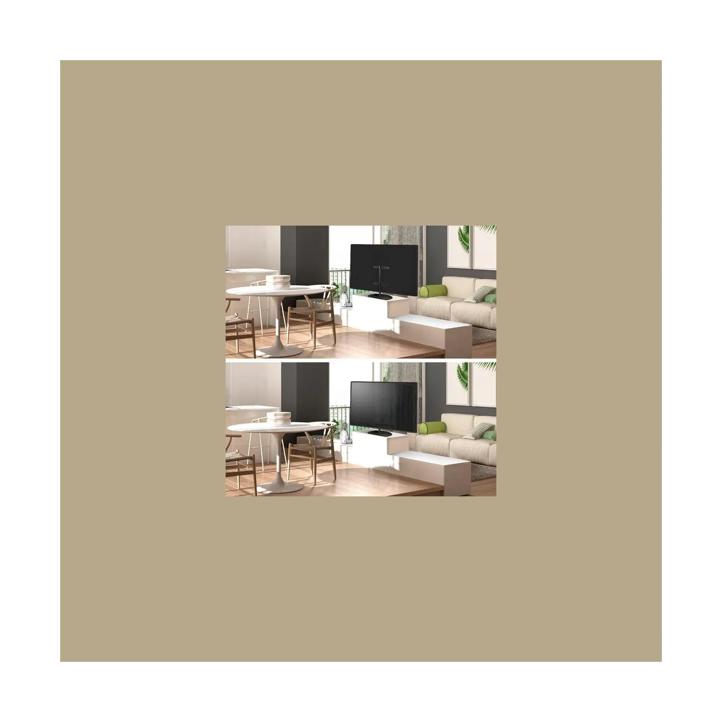 Onkron TV SET ACC DESKTOP STAND/32-65" BLACK PT2-B ONKRON