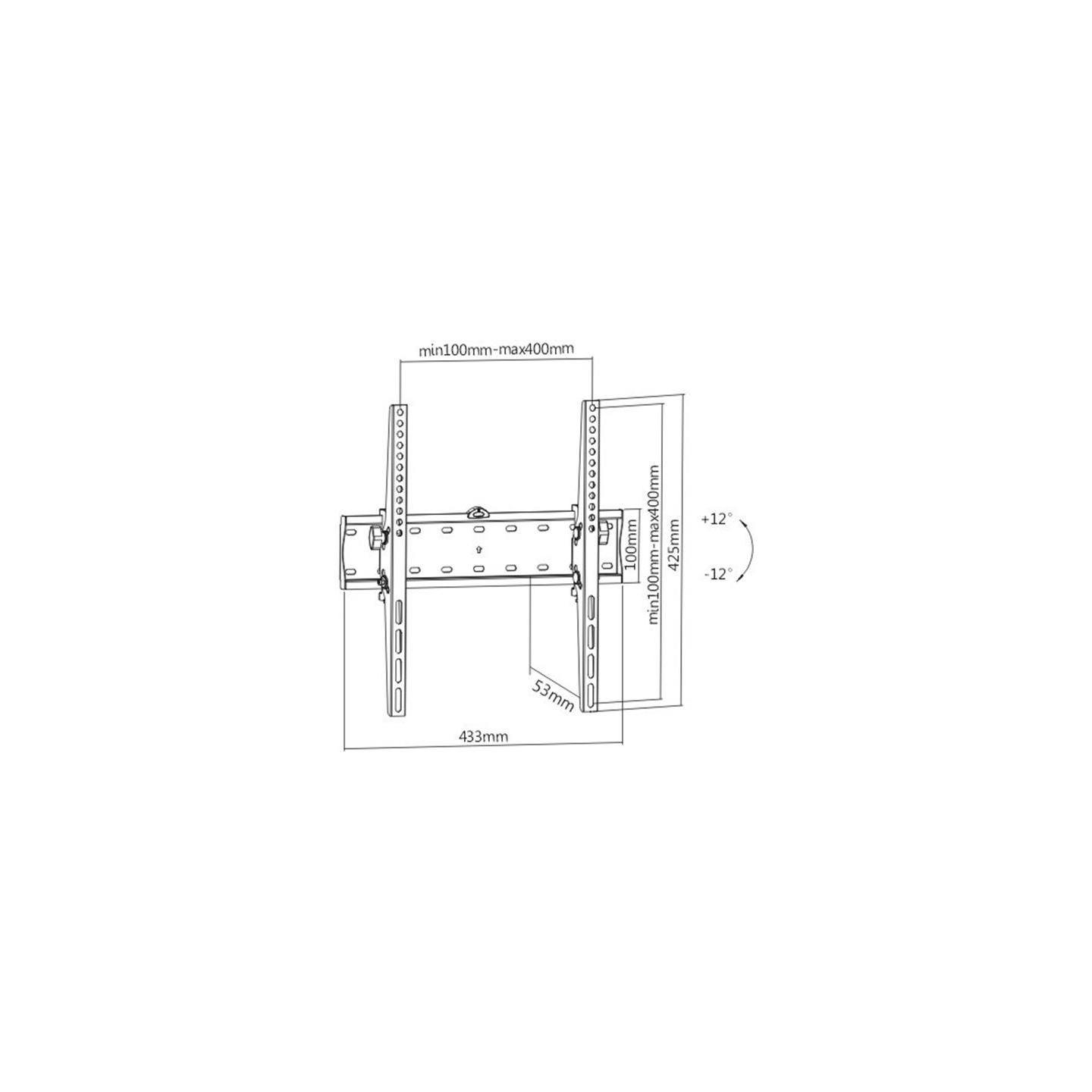 Gembird | Wall mount | WM-55T-02 | 32-55 " | Maximum weight (capacity) 40 kg | Black