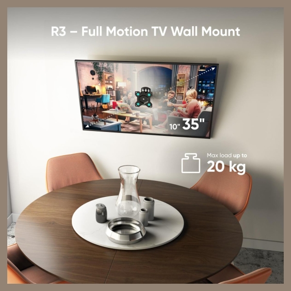 Onkron TV SET ACC WALL MOUNT /10-35"/BLACK R3-B ONKRON