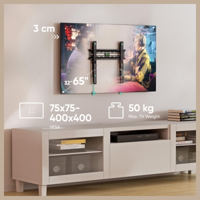 Onkron TV SET ACC WALL MOUNT /32-65"/BLACK FM2-B ONKRON