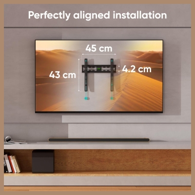 Onkron TV SET ACC WALL MOUNT /32-65"/BLACK FM2-B ONKRON