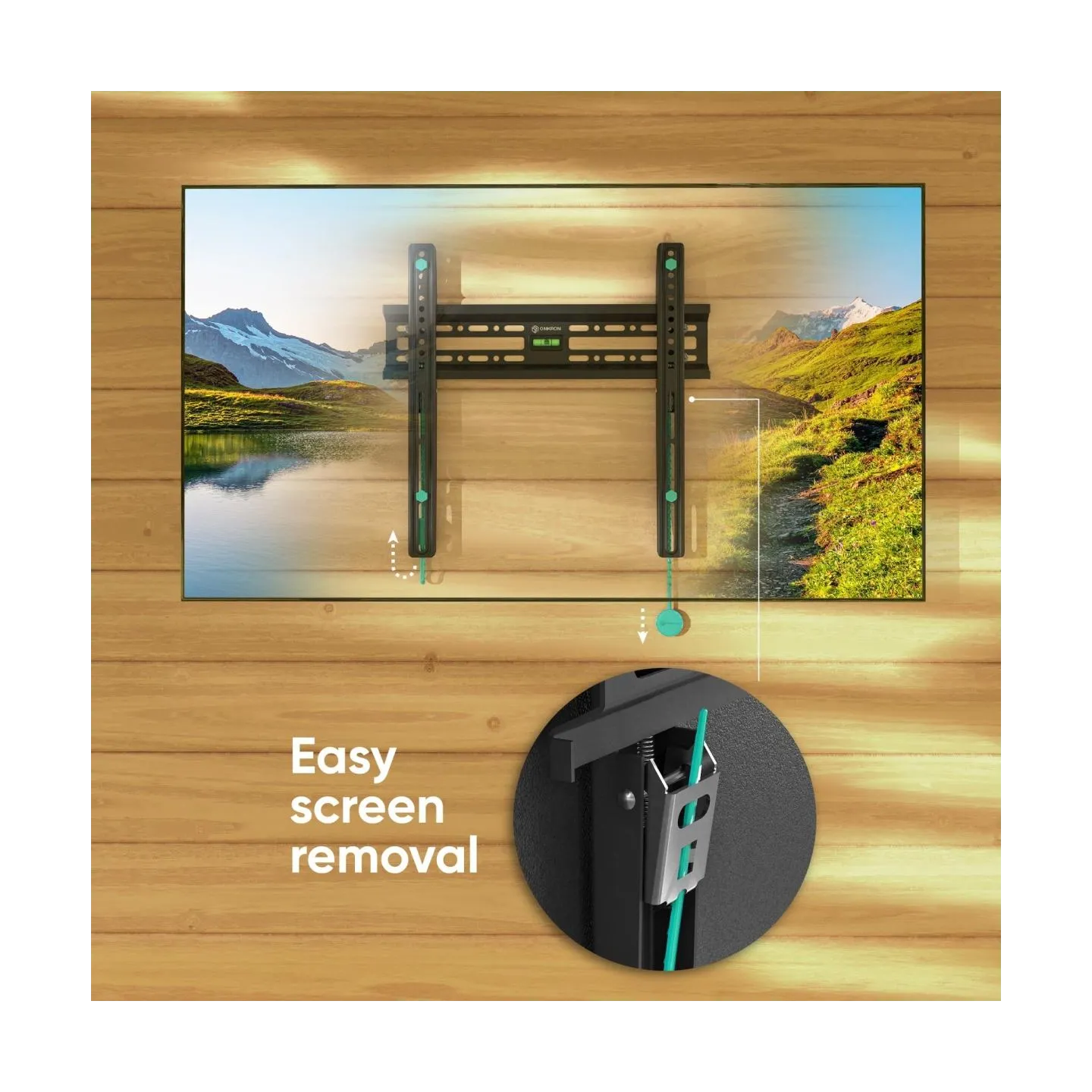 Onkron TV SET ACC WALL MOUNT /32-65"/BLACK FM2-B ONKRON
