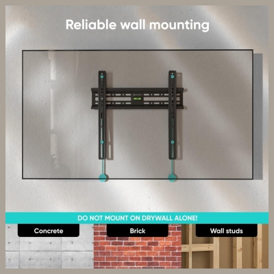 Onkron TV SET ACC WALL MOUNT /32-65"/BLACK FM2-B ONKRON