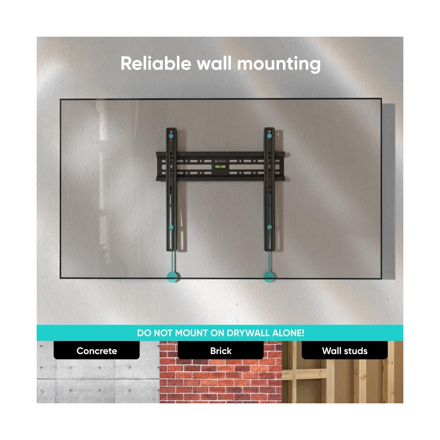 Onkron TV SET ACC WALL MOUNT /32-65"/BLACK FM2-B ONKRON