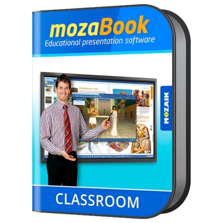 Mozaik Education mozaBook CLASSROOM, interactive educational software for teachers, 1 year
