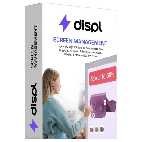 Displ , Digital Signage CMS, Screen Management type, 1 year