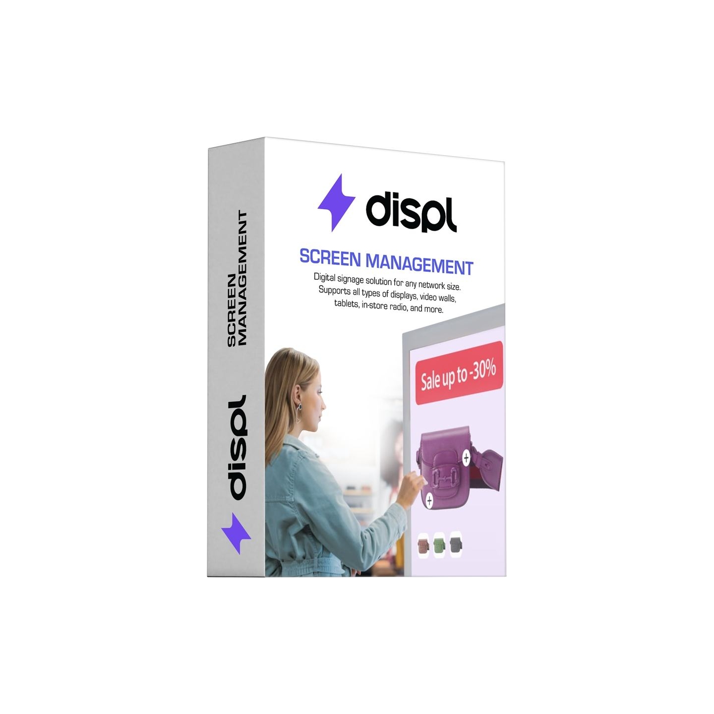 Displ , Digital Signage CMS, Screen Management type, 1 year