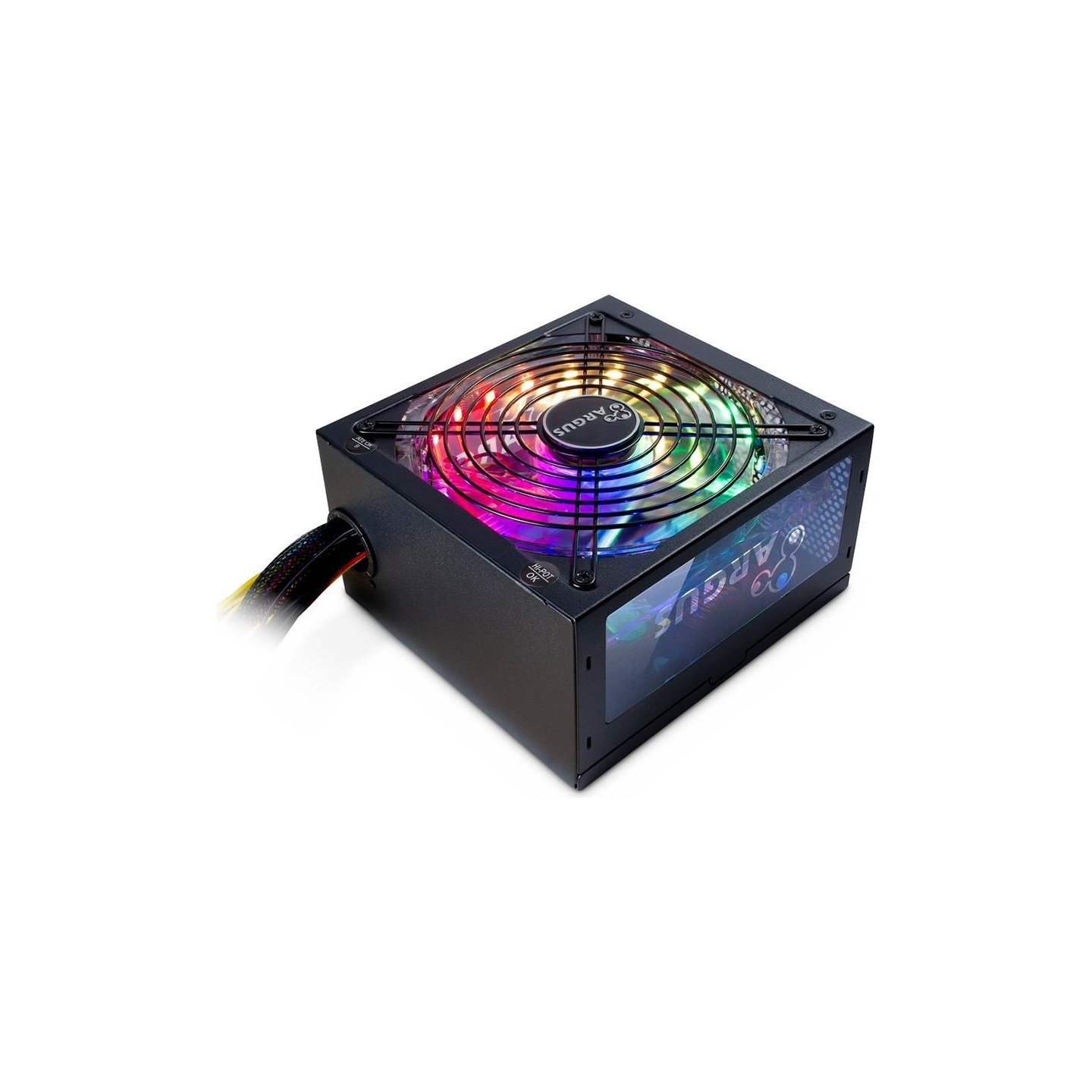 Inter-Tech Power Supply INTER-TECH Argus RGB, 80PLUS Bronze, 600W, Retail, 1x140 Fan, 1x20+4Pin, 4+4Pin, 2xPCI-e 6+2Pin, 3x4Pin 