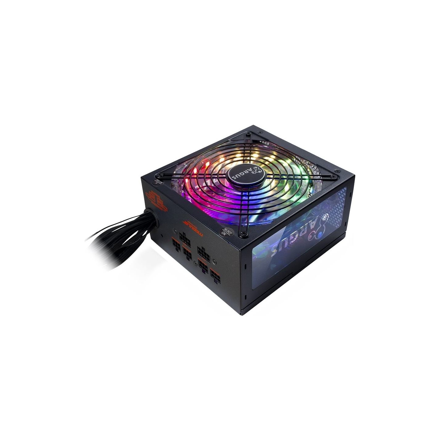 Inter-Tech Power Supply INTER-TECH Argus RGB 750W CM, 80PLUS Gold, 140mm fan with 21 ultra bright LEDs,Switchable illumination, 