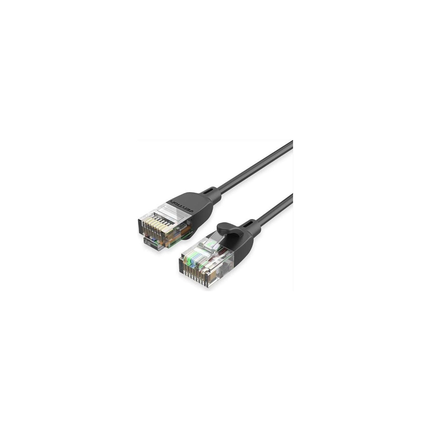 Vention PATCH CABLE CAT.6A UTP/1.5M BLACK SLIM IBIBG VENTION