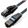 Vention PATCH CABLE CAT.6 UTP FLAT/1M BLACK IBJBF VENTION