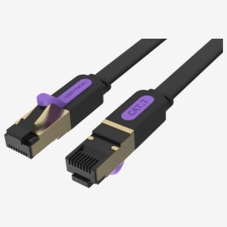 Vention PATCH CABLE CAT.7 FLAT/10M BLACK ICABL VENTION
