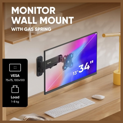 Onkron TV SET ACC WALL MOUNT /13-34"/BLACK G120-B ONKRON