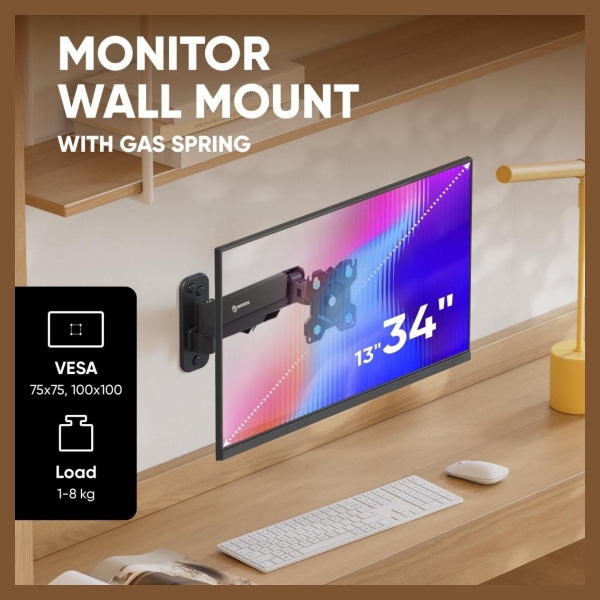 Onkron TV SET ACC WALL MOUNT /13-34"/BLACK G120-B ONKRON