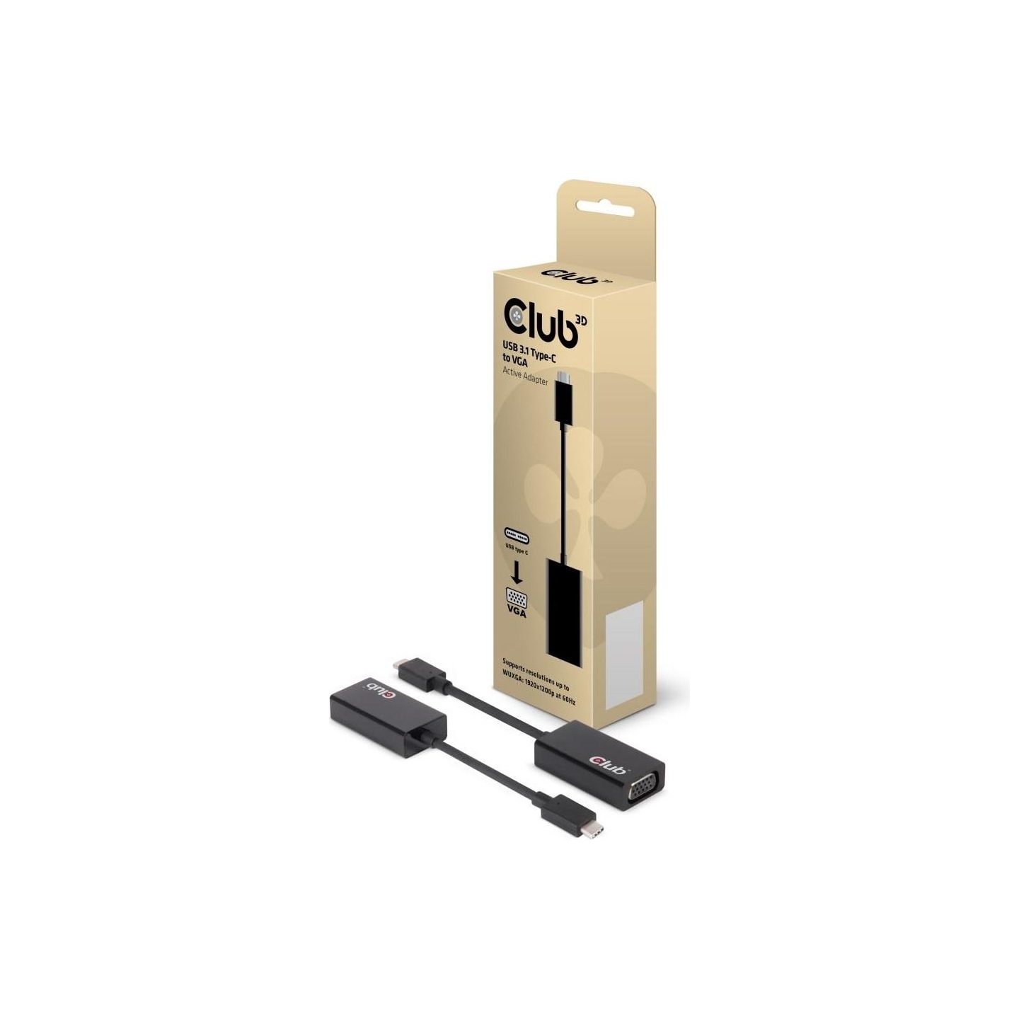 Club3D I/O ADAPTER USB-C TO VGA/M/F CAC-1502 CLUB3D