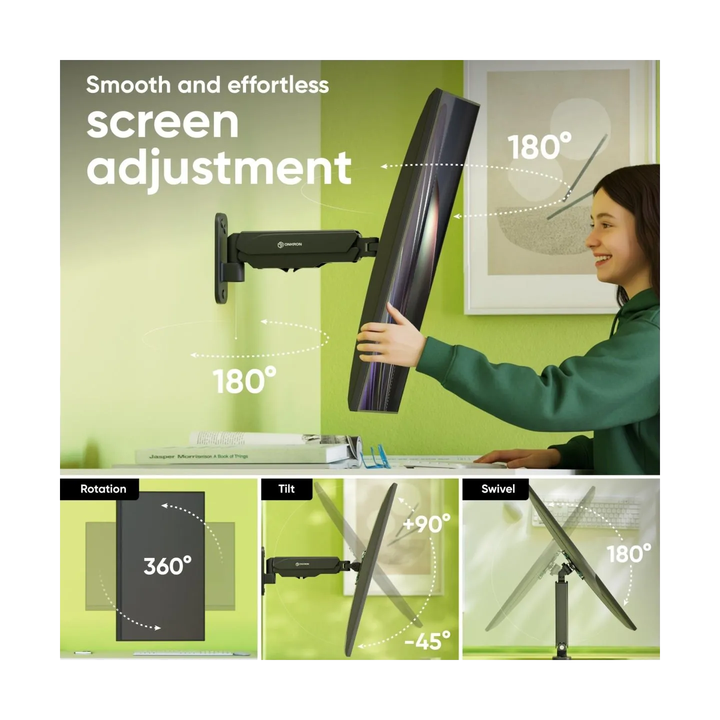Onkron TV SET ACC WALL MOUNT /13-34"/BLACK G120-B ONKRON