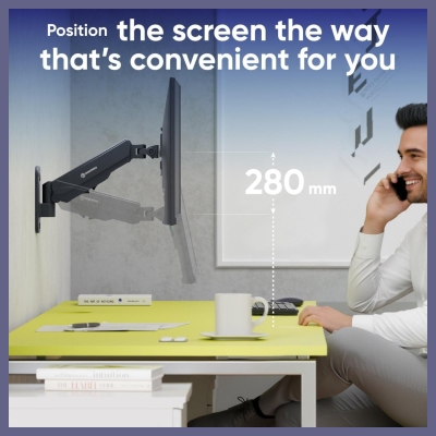 Onkron TV SET ACC WALL MOUNT /13-34"/BLACK G120-B ONKRON