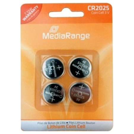 Mediarange BATTERY LITHIUM CR2025 3V/4PCS MRBAT131 MEDIARANGE