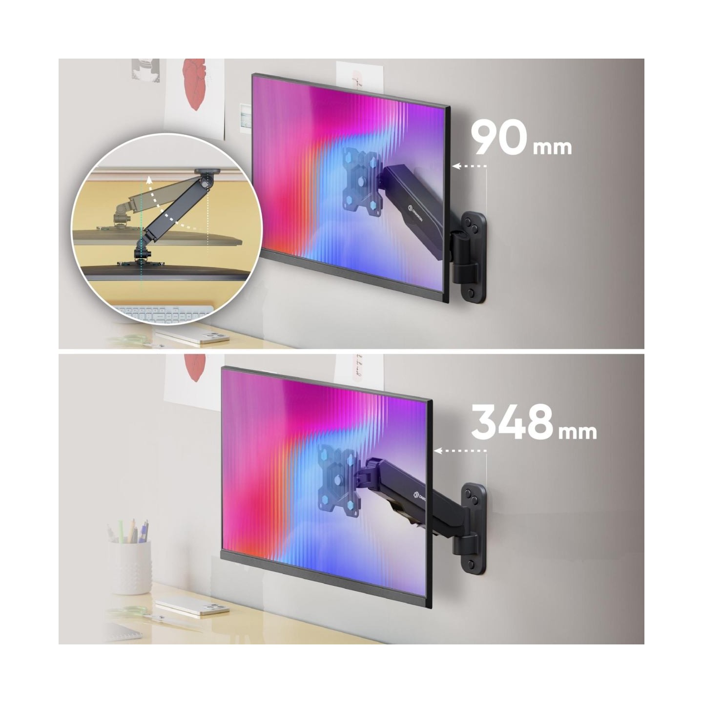 Onkron TV SET ACC WALL MOUNT /13-34"/BLACK G120-B ONKRON