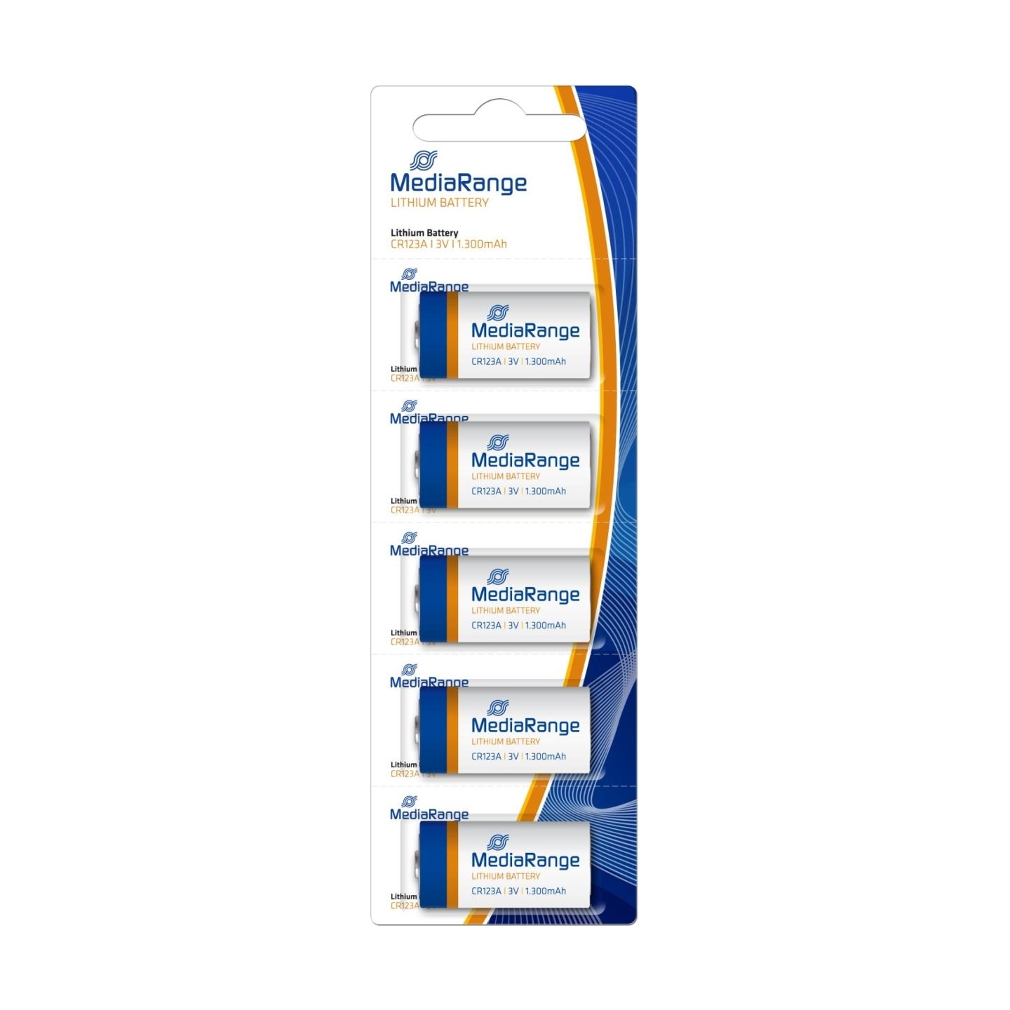 Mediarange BATTERY LITHIUM CR123A 3V/5PCS MRBAT150 MEDIARANGE