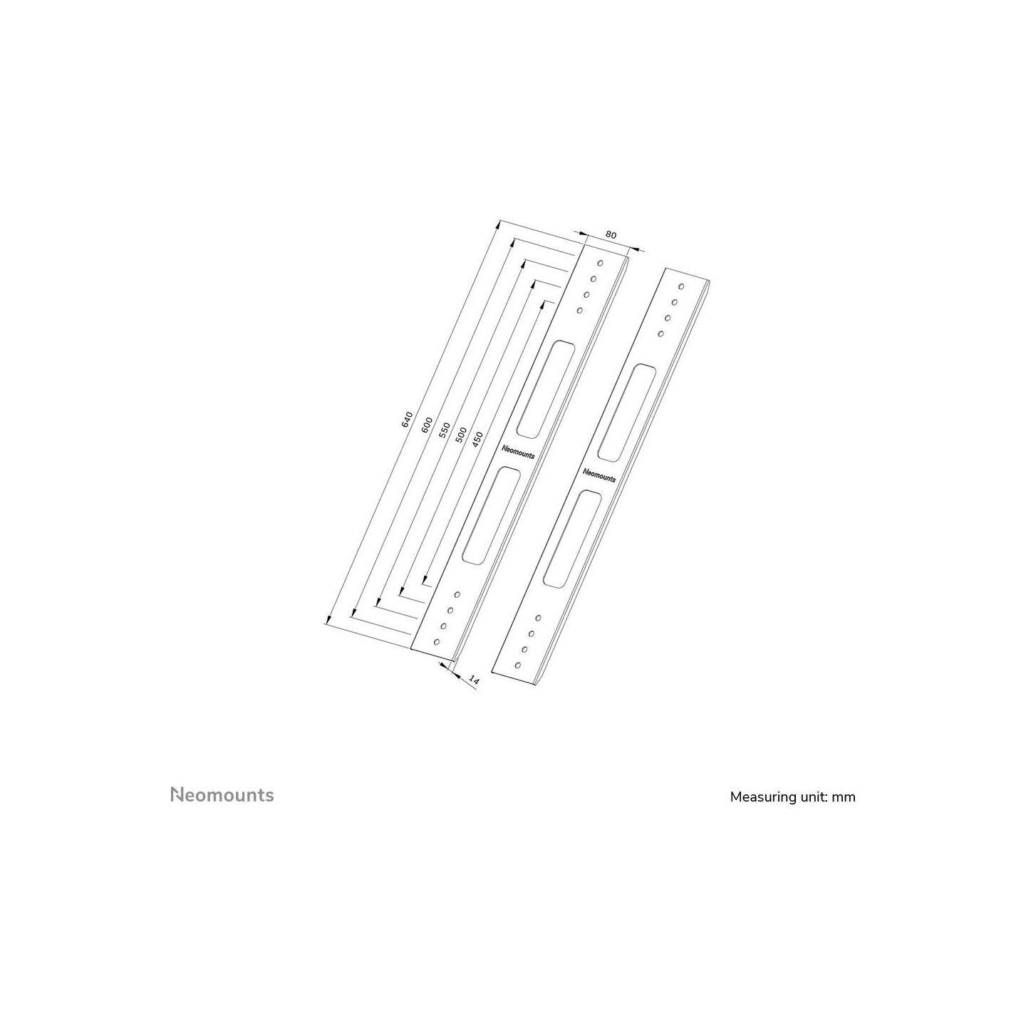 Neomounts BY NEWSTAR AWL-250BL16 VESA EXTENSION KIT - BLACK