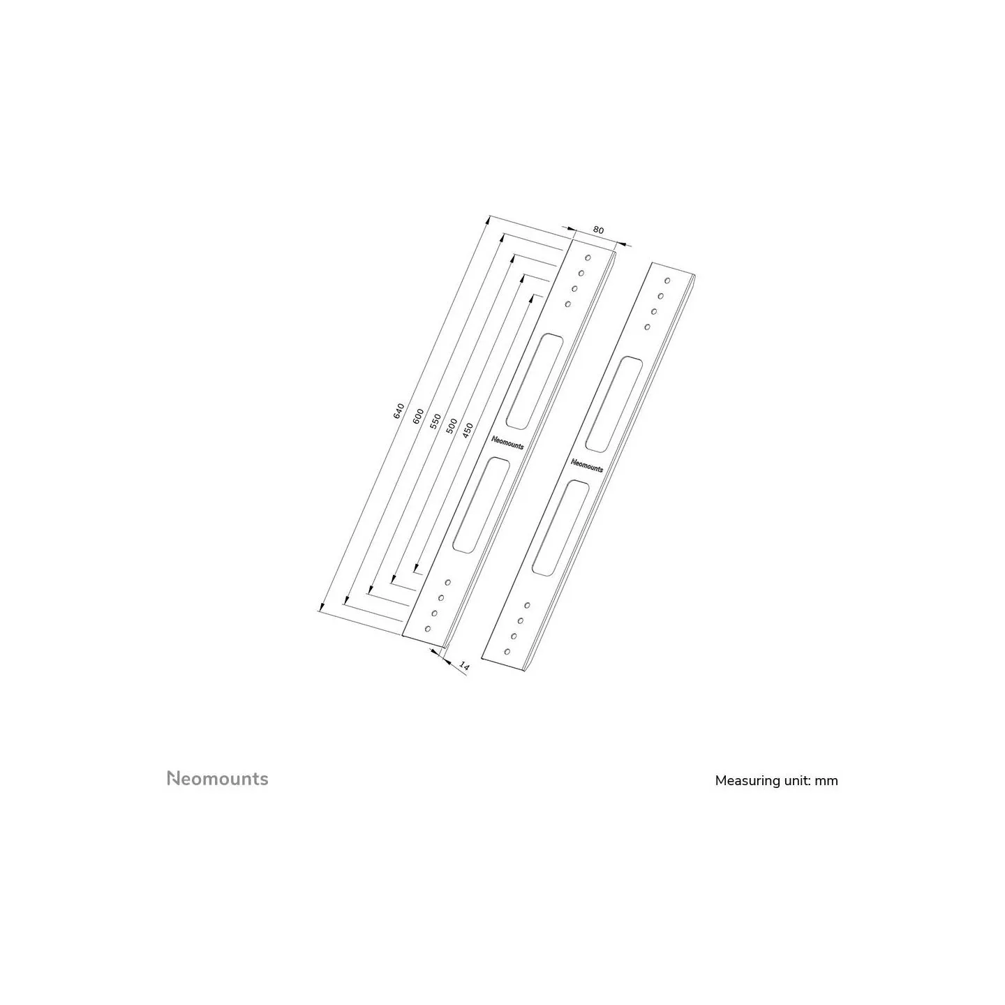 Neomounts TV SET ACC VESA EXTENSION KIT/AWL-250BL16 NEOMOUNTS
