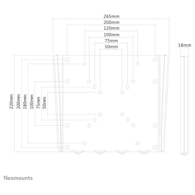 Neomounts NEWSTAR FLAT SCREEN WALL MOUNT (FIXED, ULTRATHIN) 10-40" BLACK