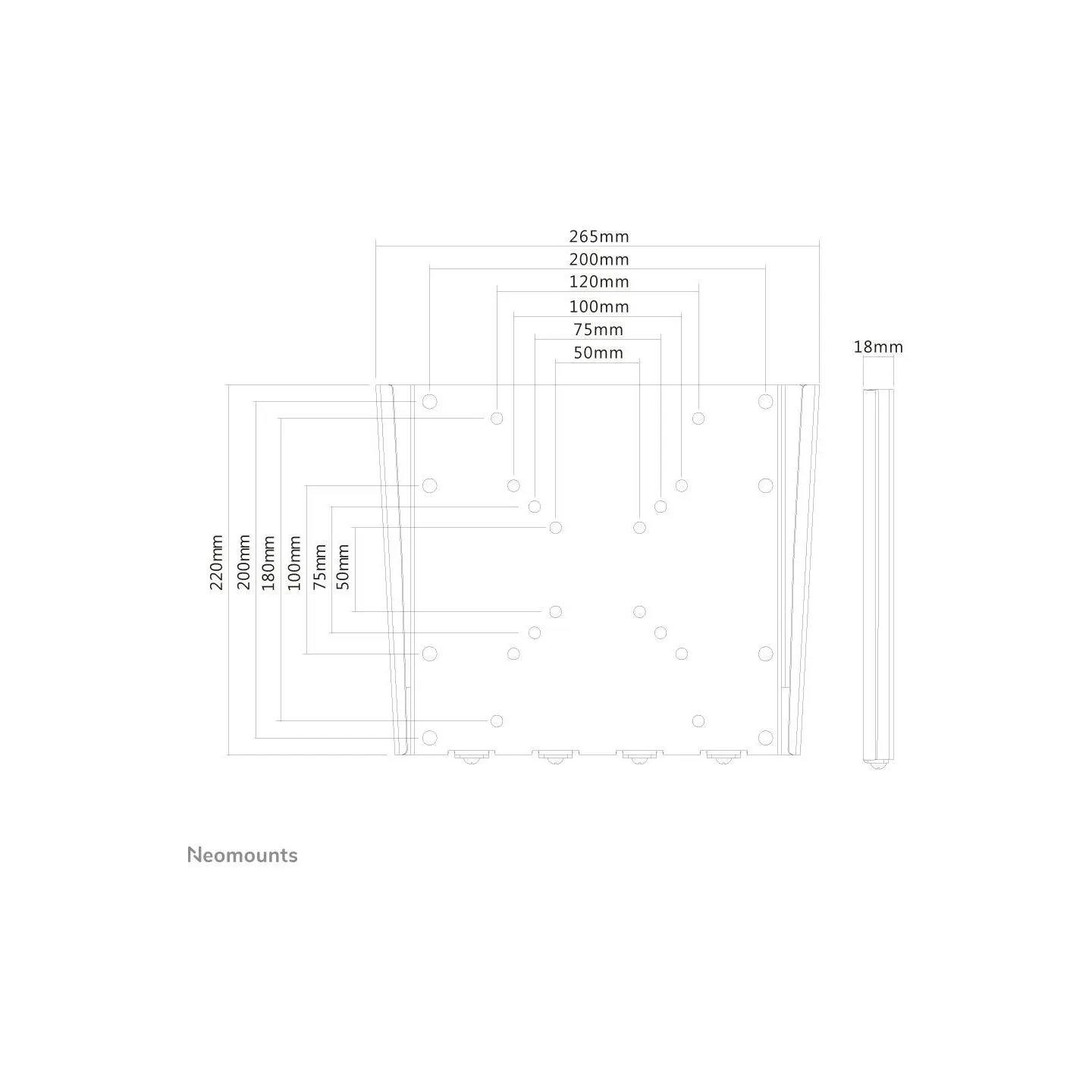 Neomounts NEWSTAR FLAT SCREEN WALL MOUNT (FIXED, ULTRATHIN) 10-40" BLACK