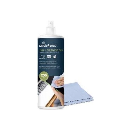 Mediarange CLEANING LIQUID SCREEN 250ML/WITH CLOTH MR721 MEDIARANGE