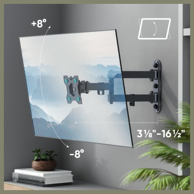 Onkron TV SET ACC WALL MOUNT /10-35"/BLACK R4-B ONKRON