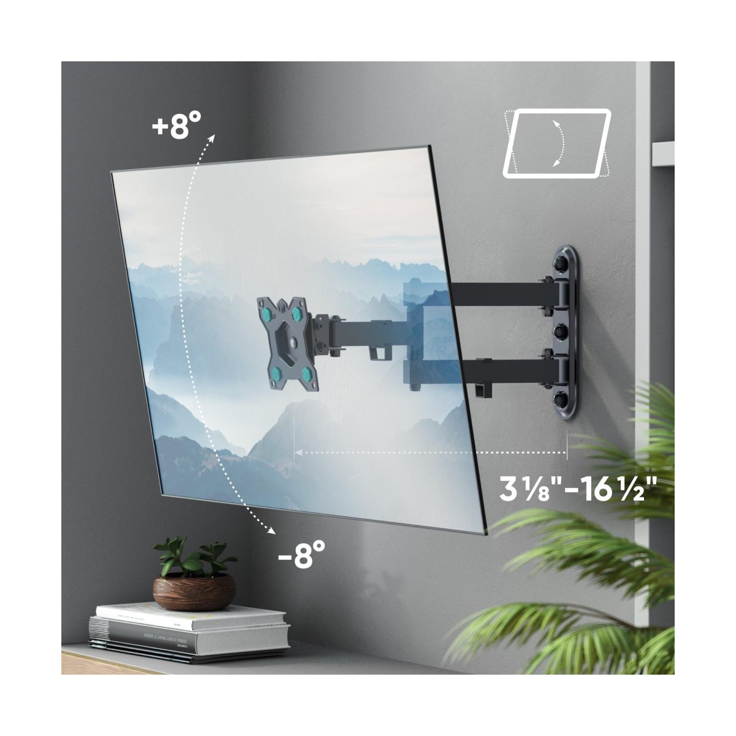 Onkron TV SET ACC WALL MOUNT /10-35"/BLACK R4-B ONKRON