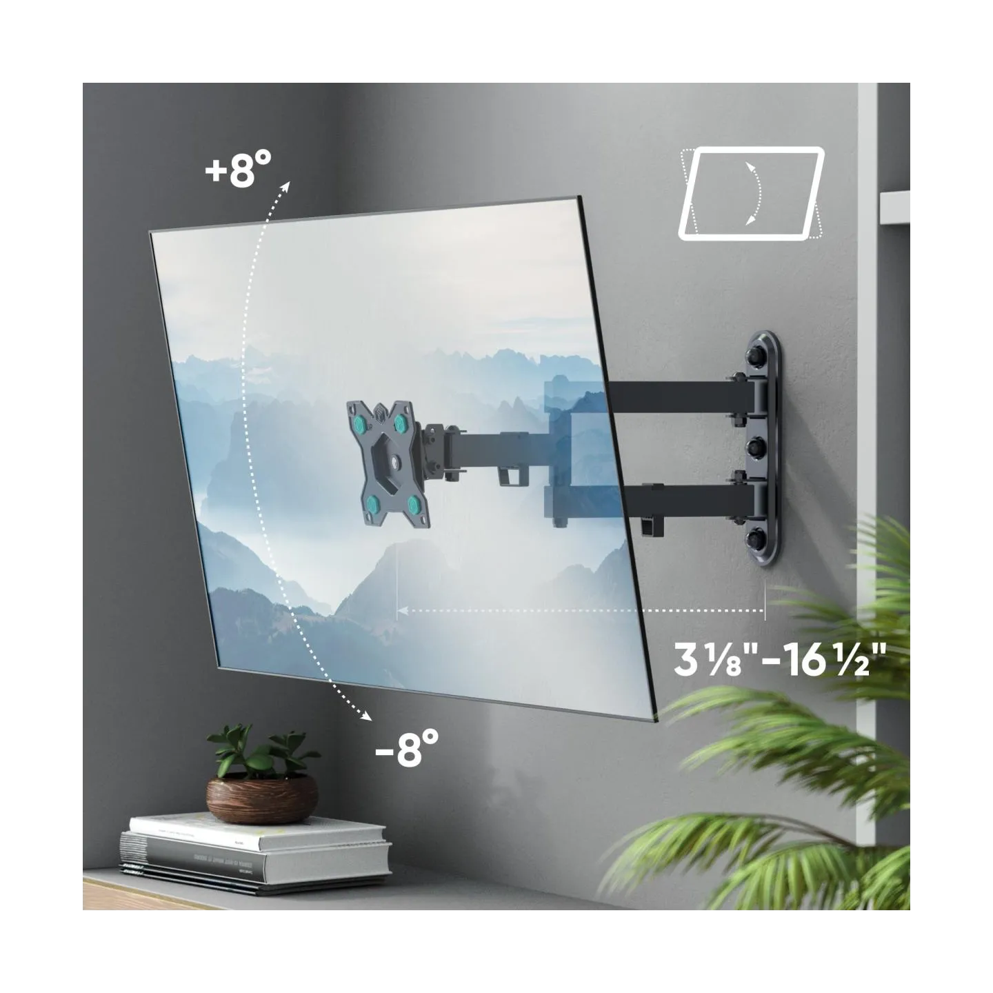Onkron TV SET ACC WALL MOUNT /10-35"/BLACK R4-B ONKRON
