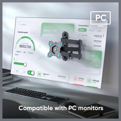 Onkron TV SET ACC WALL MOUNT /10-35"/BLACK R4-B ONKRON