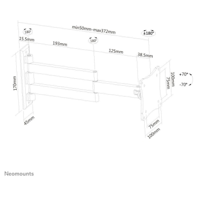 Neomounts TV SET ACC WALL MOUNT 10-24"/FPMA-W830BLACK NEOMOUNTS