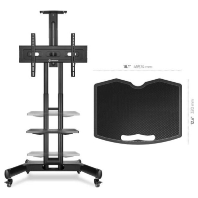 Onkron TV SET ACC SHELF MOBILE STAND/BLACK APT1551-B ONKRON