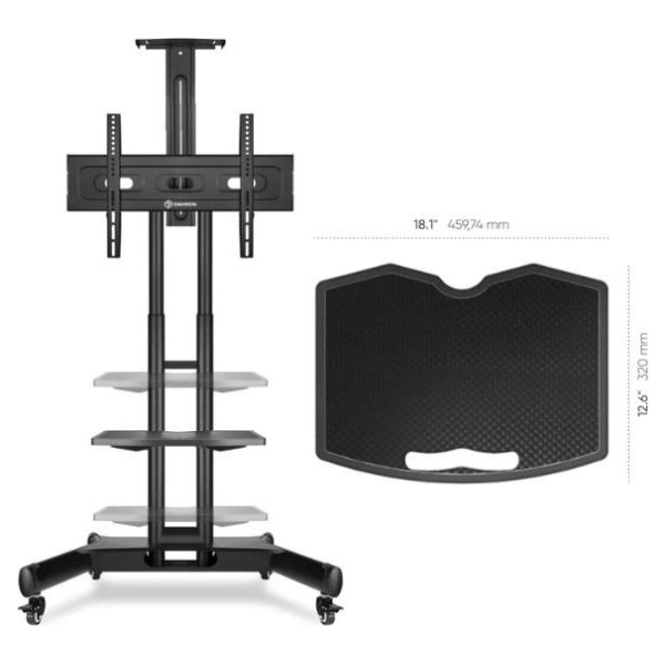 Onkron TV SET ACC SHELF MOBILE STAND/BLACK APT1551-B ONKRON