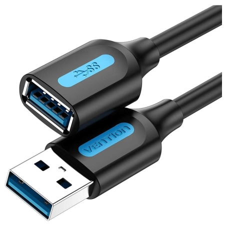 Vention CABLE USB2.0 MALE TO FEMALE/1.5M BLACK CBIBG VENTION
