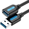 Vention CABLE USB2.0 MALE TO FEMALE/1.5M BLACK CBIBG VENTION