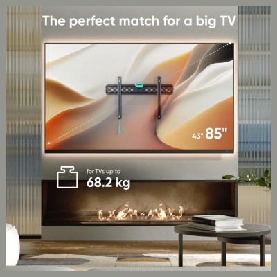 Onkron TV SET ACC WALL MOUNT /43-85"/BLACK FM6-B ONKRON