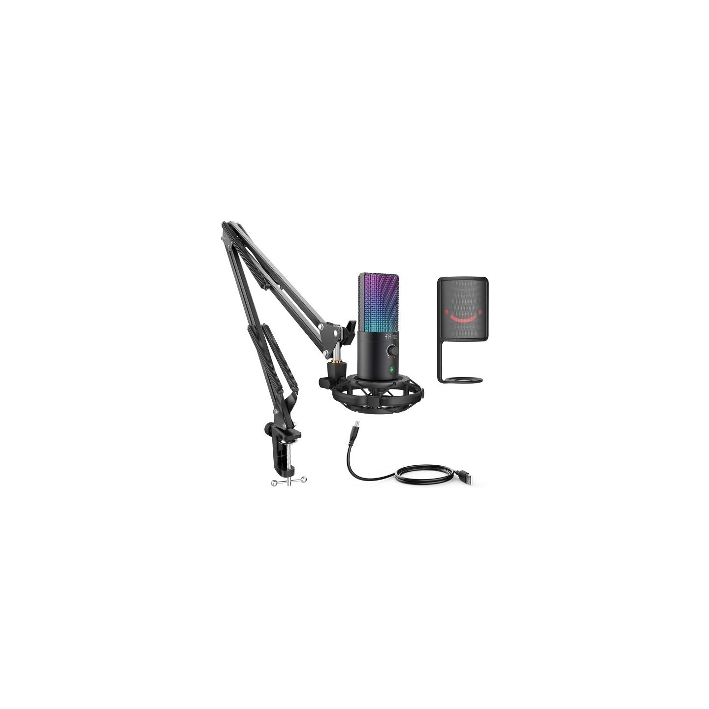 Fifine T669 PRO3 Wired Microphone with RGB Lighting and Stand | USB / FIFINET669PRO3