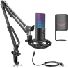 Fifine T669 PRO3 Wired Microphone with RGB Lighting and Stand | USB / FIFINET669PRO3
