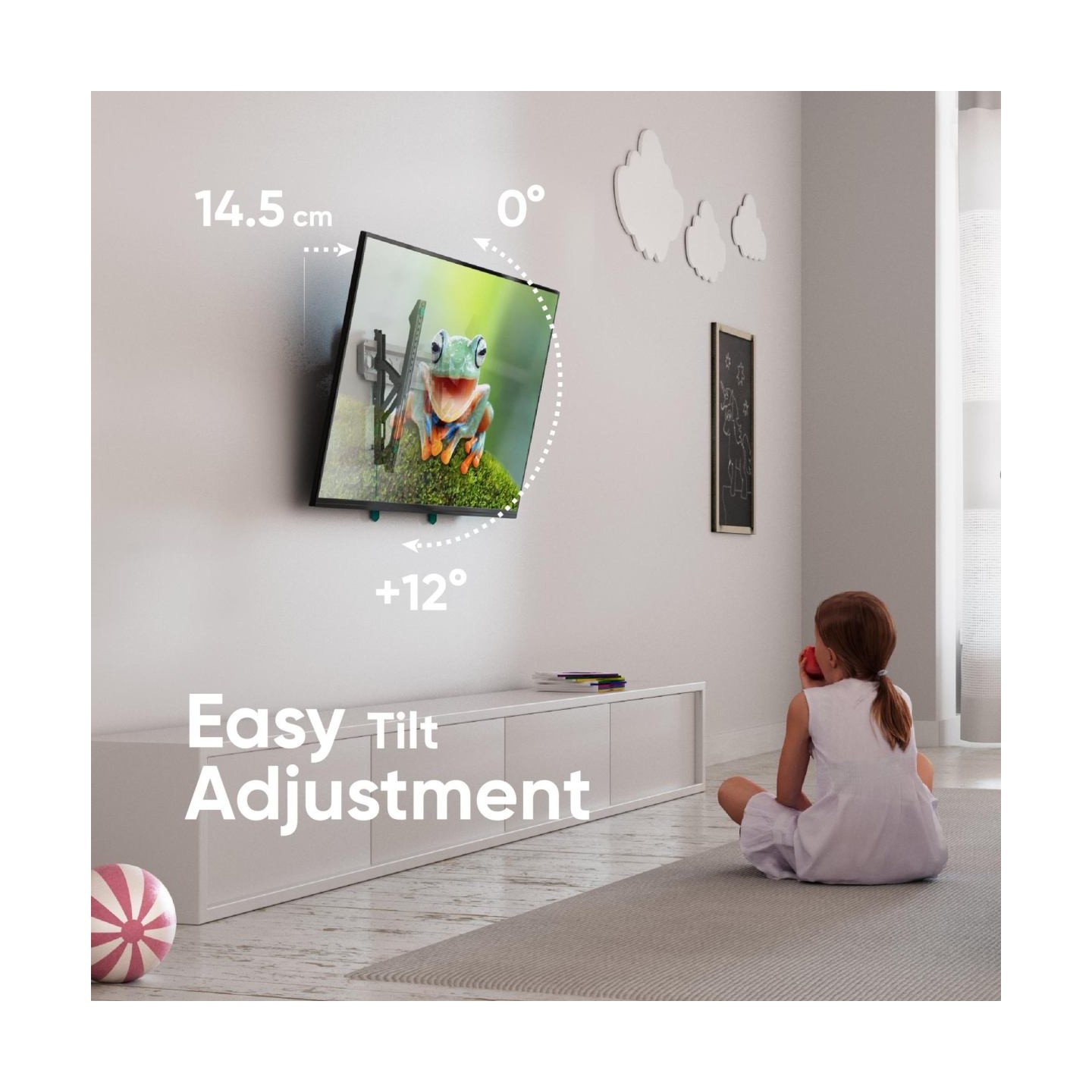 Onkron TV SET ACC WALL MOUNT /32-70"/BLACK/WHITE TM5-BW ONKRON