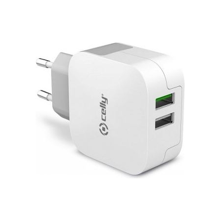 Celly TRAVEL CHARGER TURBO 2USB 3.4A