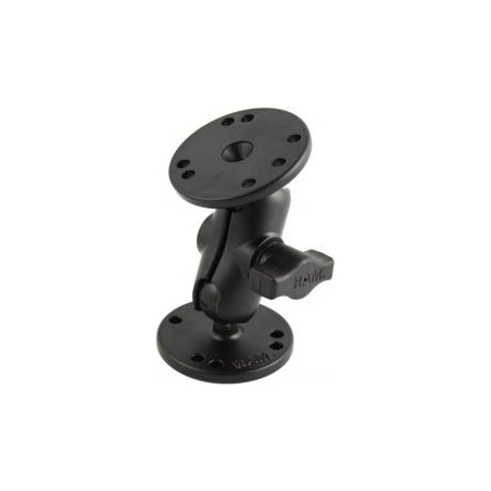 Ram Mounts B-KOKO LYHYT KIINNITYSVARSI + 2X B-KOKO 1.0" KUULA PYÖREÄ 2.5" ALUSTA