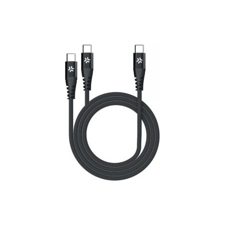 Celly USB-C TO 2 USB-C CABLE 100W POWER DELIVERY