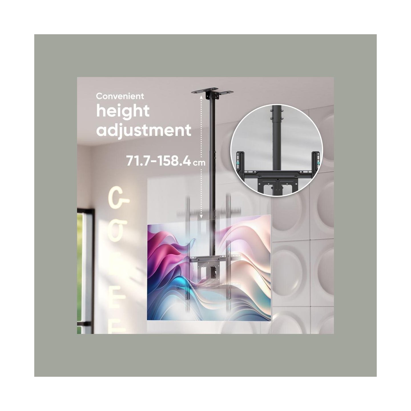 Onkron TV SET ACC CEILING MOUNT/32-80" BLACK N1L-B ONKRON