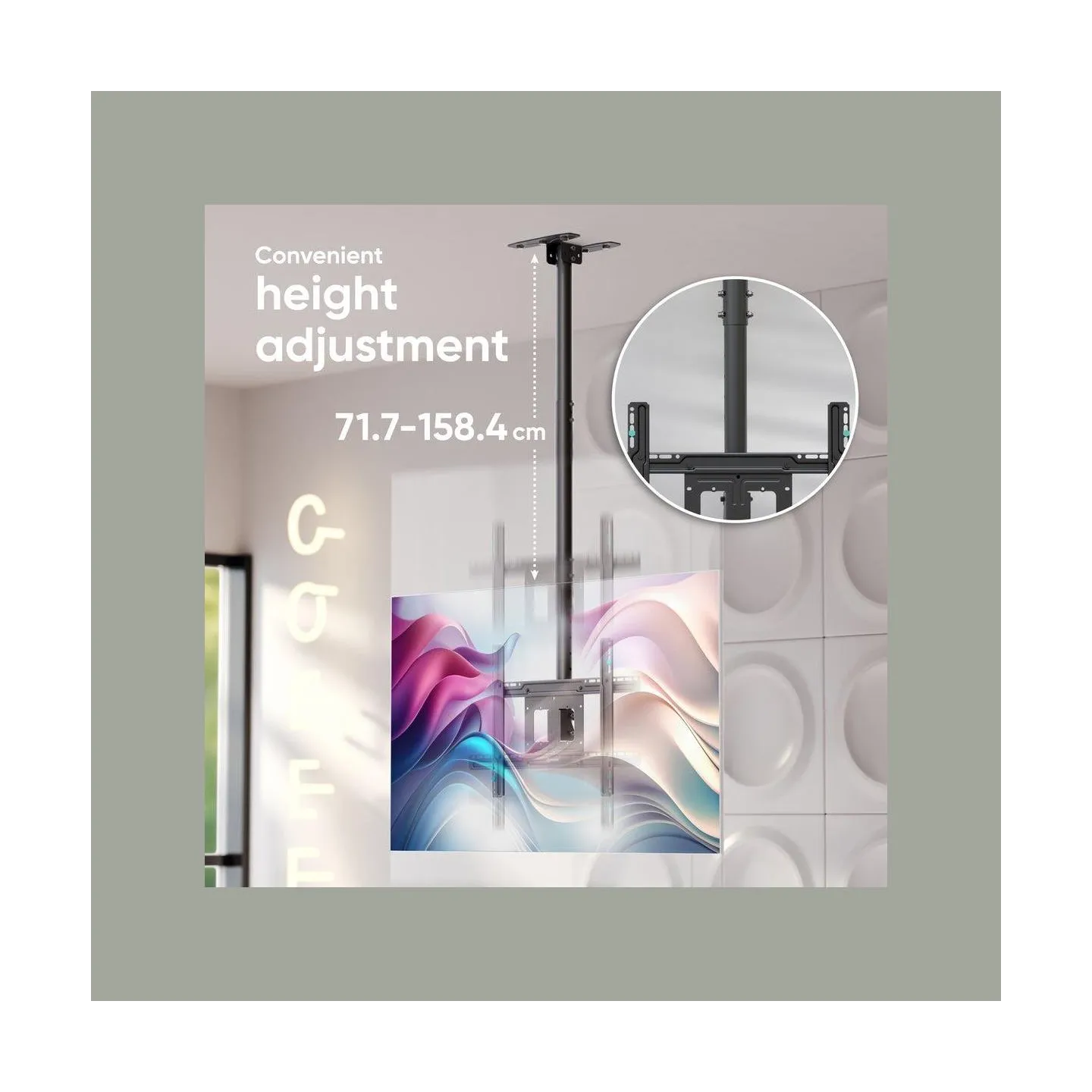 Onkron TV SET ACC CEILING MOUNT/32-80" BLACK N1L-B ONKRON