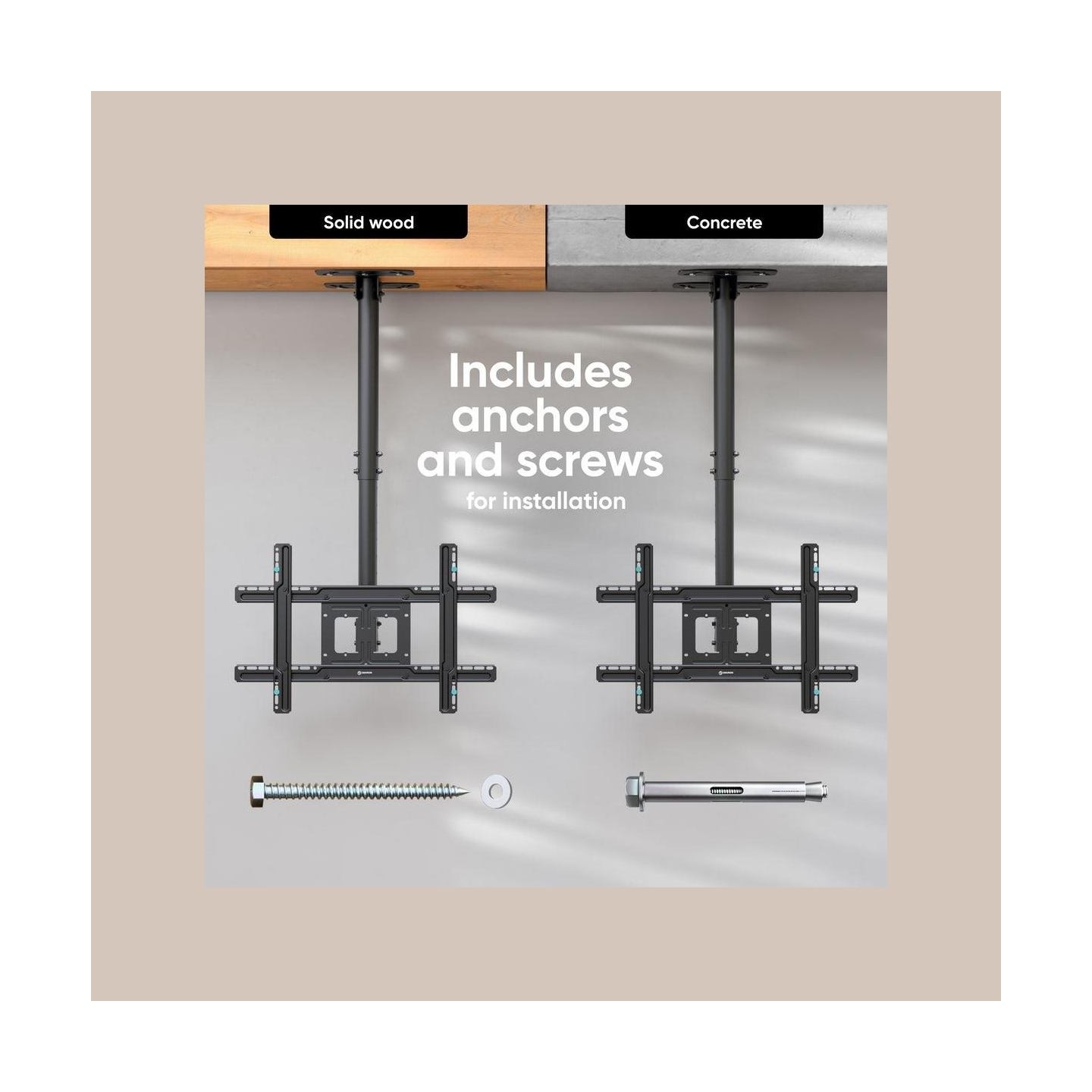 Onkron TV SET ACC CEILING MOUNT/32-80" BLACK N1L-B ONKRON